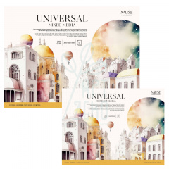 Блок-склейка для змішаних технік MUSE Universal, 310 г/м2, 12 л., Школярик Блок-склейка для змішаних технік MUSE Universal, 310 г/м2, 12 л., Школярик