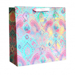 Пакет подарунковий "Східні візерунки", 32х32х14 см, Україна