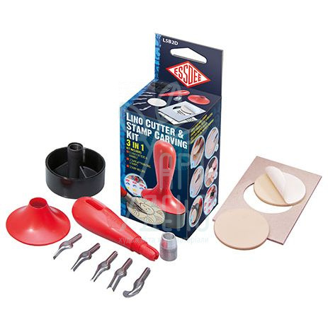 Набір для створення штампів Lino Cutting and Stamp Carving Kit, 3в1, Essdee