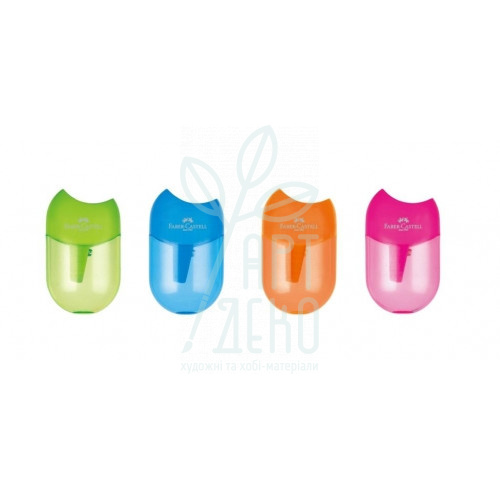Точилка з контейнером KOSMO-Mini Neon, овальна, асорті кольорів, Faber-Castell
