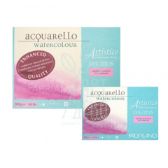 Склейка для акварелі Artictico Traditional White, дрібне зерно, 300 г/м2, 20 л, Fabriano