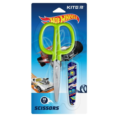 Ножиці дитячі Hot Wheels, в футлярі, 13 см, Kite