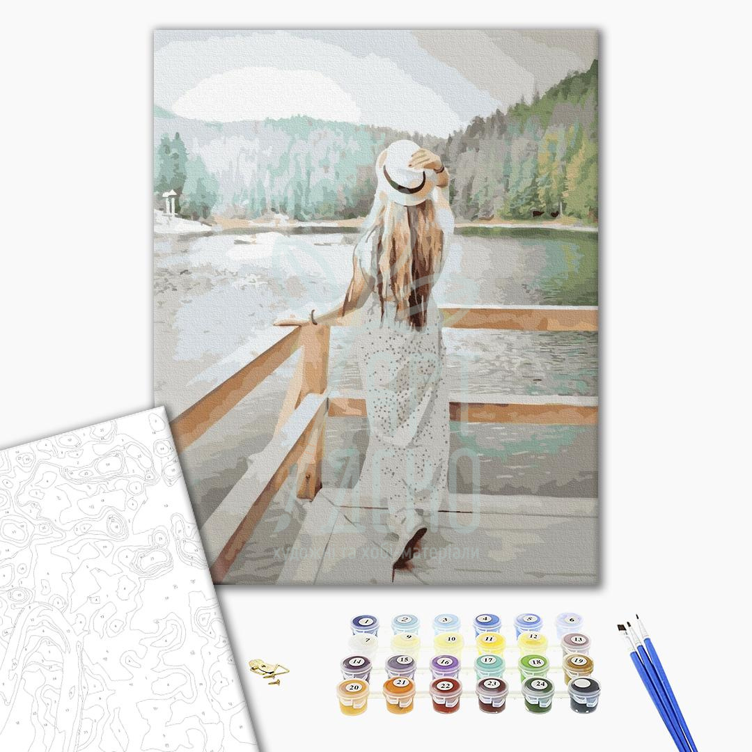 Набір для розпису за номерами "Леді на літній прогулянці", 40х50 см, Україна