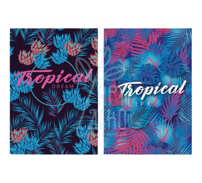 Блокнот-планшет Neon Tropics, A5 (14,5x21 см), без розграфлення, 50 л., Axent