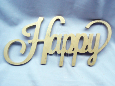 Слово "Happy", фанера, 35х16 см, Україна
