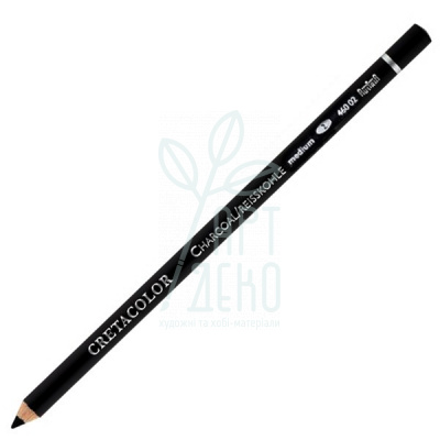 Олівець для рисунку вугільний Charcoal, чорний середній, Cretacolor