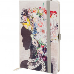 Книга записна Partner Black lady, 12,5x19,5 см, 96 л., клітинка, Axent