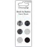 Набір брадсів з тканини "Back to Basics Monochrome", Dovecraft