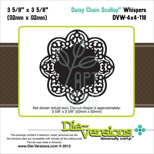 Ніж для скрапбукінгу Whispers Daisy Chain Scallop, Die Versions