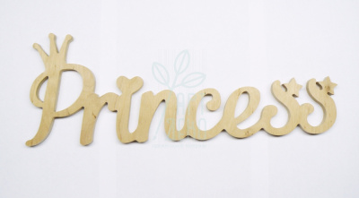 Слово "Princess", фанера, 39х14 см, Україна
