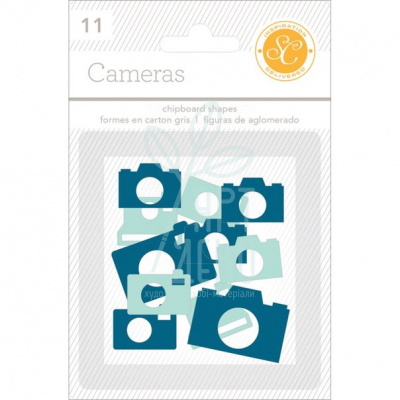 Набір чипборду - фотоапарати Essentials Chipboard Cameras 11 шт., Studio Calico