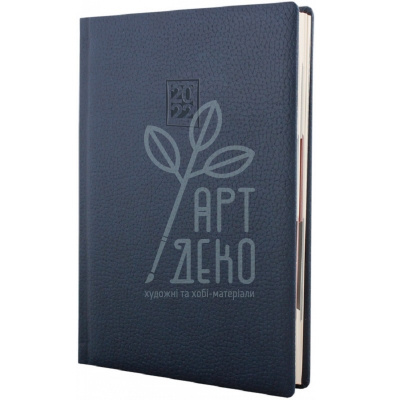 Щоденник датований 2022 Armonia, A5 (14,8x21 см), 352 л., темно-синій/кремовий блок, OPTIMA