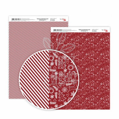 Папір дизайнерський, двосторонній "Christmas" 4, 21х29,7 см, 250 г/м2, ROSA Talent