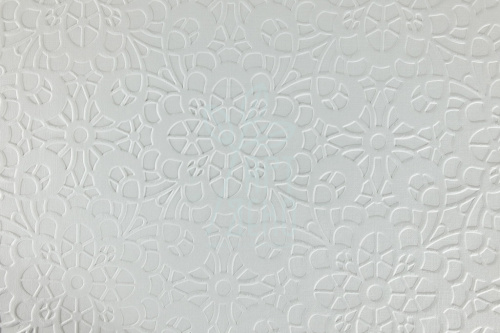 Папір текстурований, тиснений "Квітковий орнамент", білий, 21х30 см, Україна