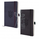 Книга записна Partner Soft Skin "Герб", клітинка, 12,5х19,5 см, 96 л., Axent