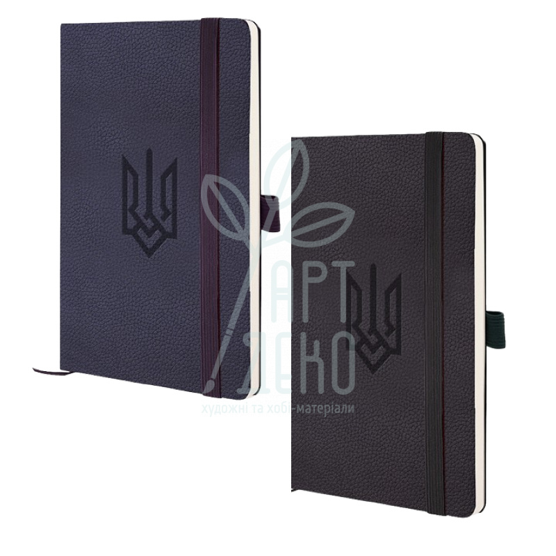 Книга записна Partner Soft Skin "Герб", клітинка, 12,5х19,5 см, 96 л., Axent