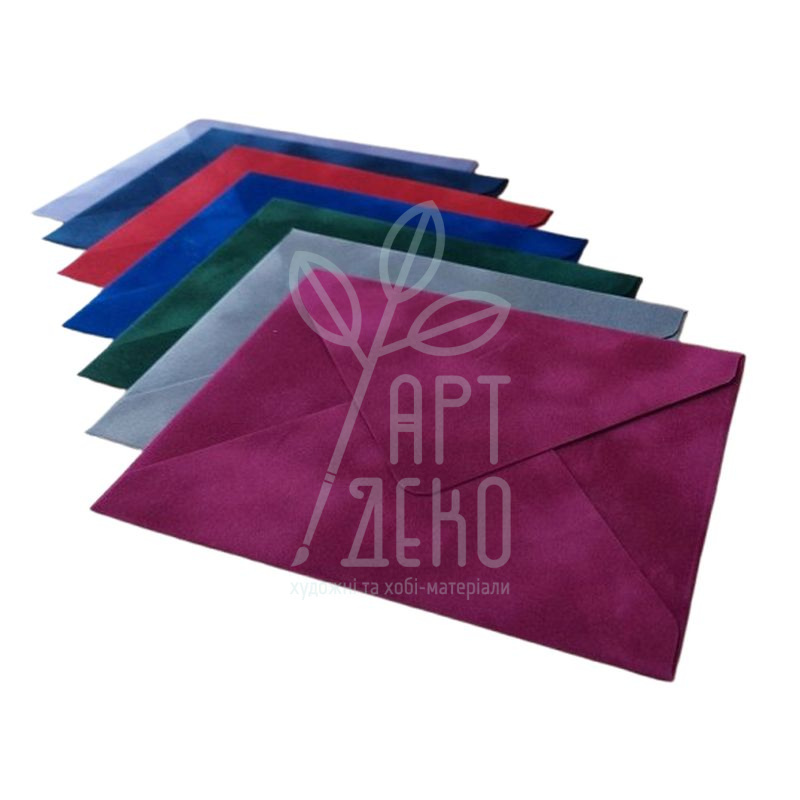 Конверт оксамитовий, ручна робота, 15,4х11,8 см, 95 г/м2, Україна
