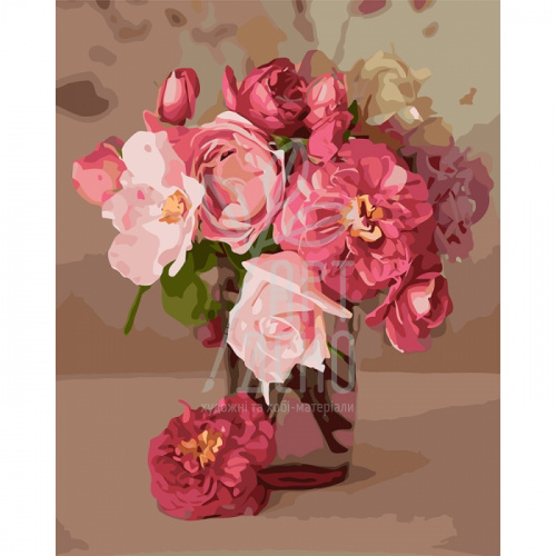 Набір для розпису за номерами "Рожеве натхнення", 30х40 см, Ідейка