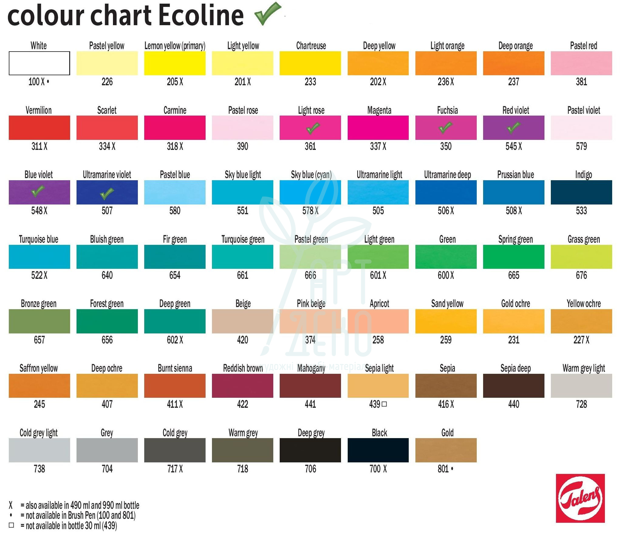 Набір пензлів-ручок Ecoline Brushpen VIOLET, 5 кол., Royal Talens