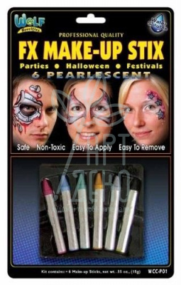 Набір олівців для гриму Regular Makeup Sticks/Pearlescent 6 шт., Wolfe