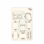 Набір чипбордів для скрапбукінгу "Floral Poem 3", білий картон, 12,8х20 см, ROSA Talent