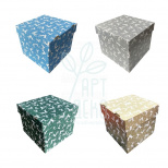 Коробка подарункова, гофрокартон "Олені", 22,5х22,5х20 см, Україна