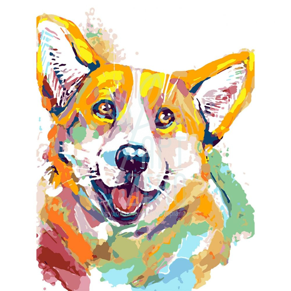 Набір для розпису за номерами "Кращий друг", 30х40 см, Santi