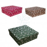 Коробка подарункова, гофрокартон "Листочки", 40х40х15 см, Україна