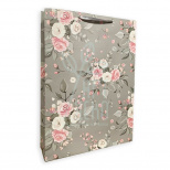 Пакет подарунковий "Рожеві квіти", 31х42х15 см, Україна