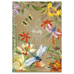 Блокнот Pretty, спіраль, А5 (14,8х21 см), без розграфлення, 96 л., Школярик