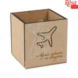 Стакан дерев'яний "Мрія", МДФ, 10х10х10 см, ROSA Talent