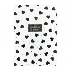 Книга записна Black&White, клітинка, А5 (14,8х21 см), 80 л., Axent