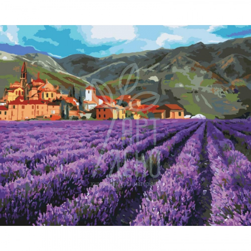 Набір для розпису за номерами "Гірська лаванда", 40х50 см, Ідейка