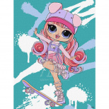Набір для розпису за номерами "L.O.L. Skate Dance Ali Dance", 30х40 см, Ідейка