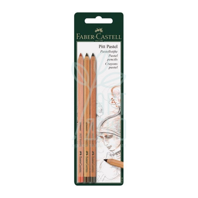 Набір олівців пастельних PITT Pastel, у блістері, 3 шт, Faber-Castell