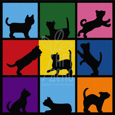 Набір для розпису за номерами "Cats“, 15х15 см, з мольбертом, ROSA Start