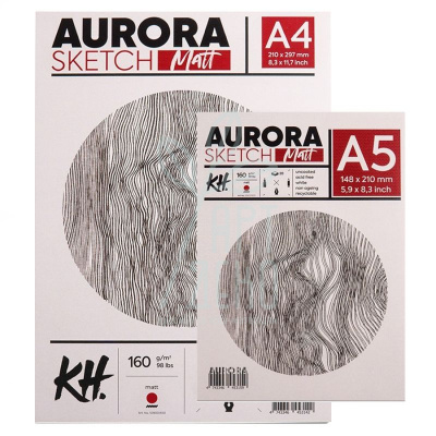 Склейка для рисунку Aurora Smooth & Matt, 160 г/м2, 20 л., KUNST & HOBI 