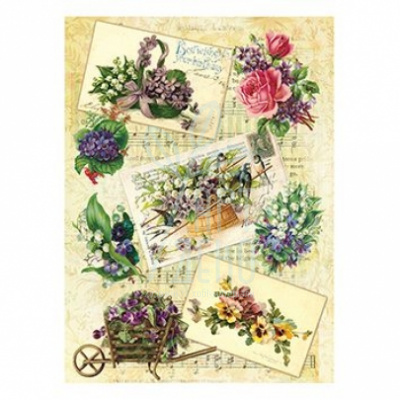 Декупажні карти на рисовому папері Rice Paper Decoupage, А4 (21х29,7 см), №207, Cadence