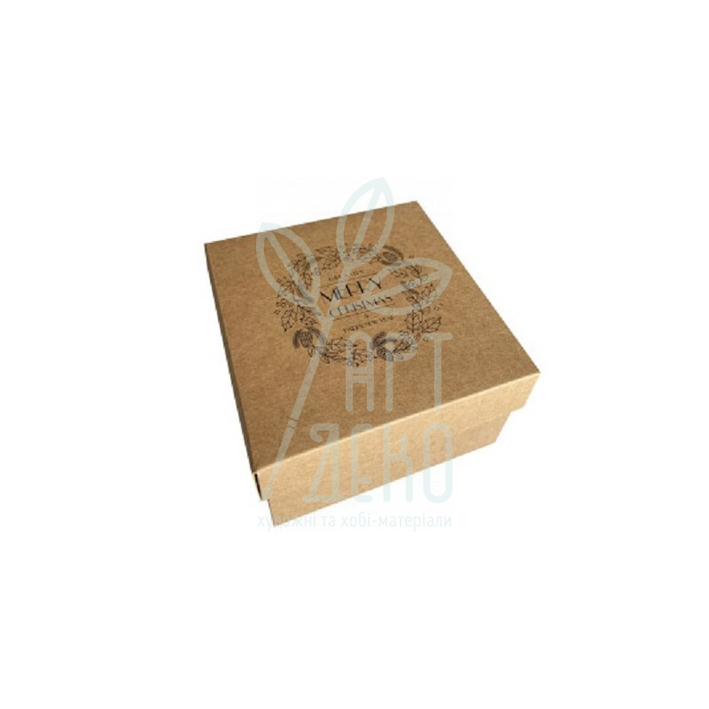 Коробка декоративна, крафткартон "Віночок" 14x14x7 см, Україна