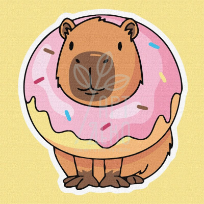 Набір для розпису за номерами "Солодкий капібара", 30х30 см, Ідейка