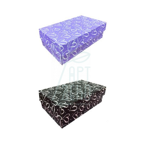 Коробка подарункова, гофрокартон "Серця", 29,5х18,1х9,1 см, Україна