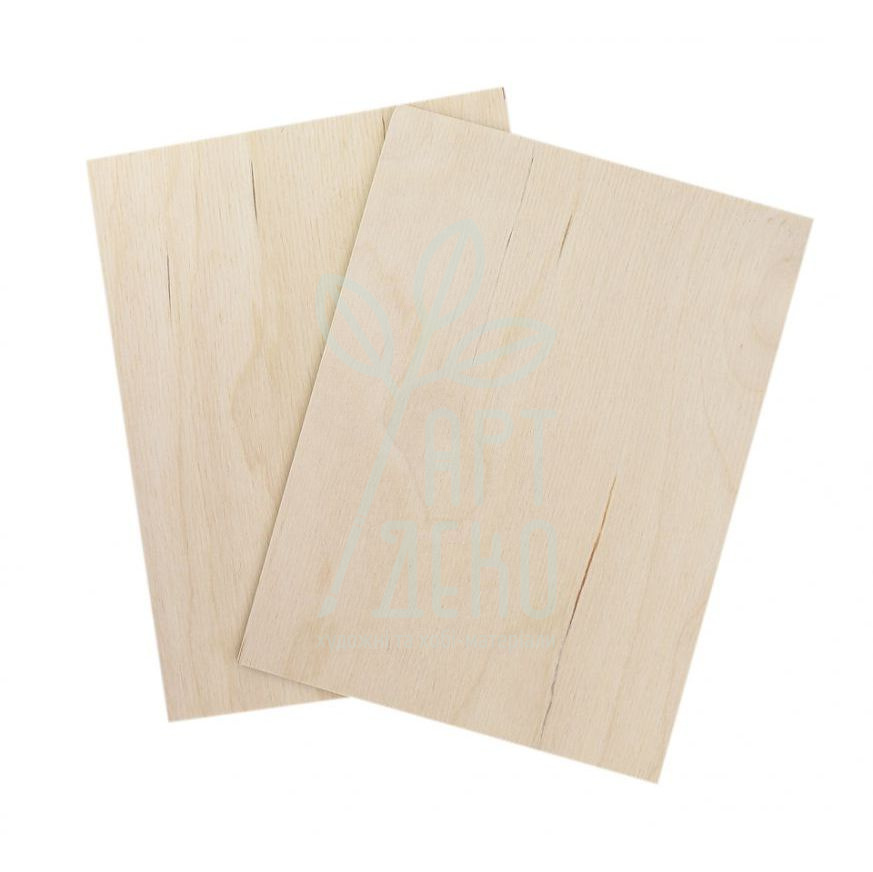 Заготовки для випалювання, фанера, 3 мм, 15х20 см, 2 шт., Україна
