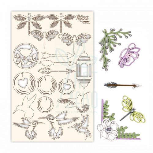 Набір чипбордів для скрапбукінгу "Emotion & Romance 1", картон, 12,8х20 см, ROSA Talent