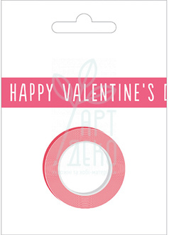 Стрічка паперова самоклеюча Washi Tape - Happy Val Day/Red, American Crafts