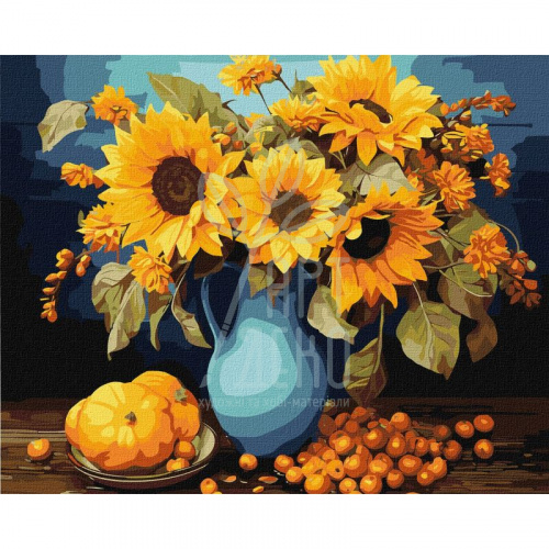 Набір для розпису за номерами "Соняшникова гармонія", 40х50 см, Ідейка
