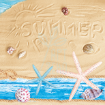 Серветка для декупажу "Морські прикраси", 33х33 см, POL-MAK