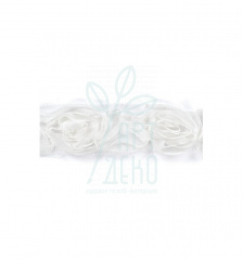 Стрічка фатинова Ribbon - Rose, біла, 1,5", 1 ярд, American Crafts