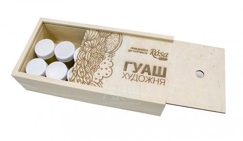 Набір гуашевих фарб Start, у дерев'яній коробці, 12х40 мл, ROSA 