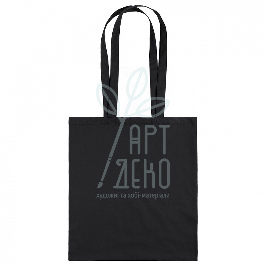 Еко-сумка, бязь, 38х42 см, чорна, 210 г/м2, Україна
