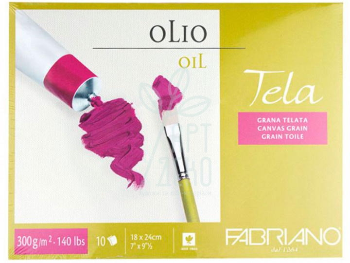 Склейка для олії та акрилу Tela, 300 г/м2, 10 л., Fabriano